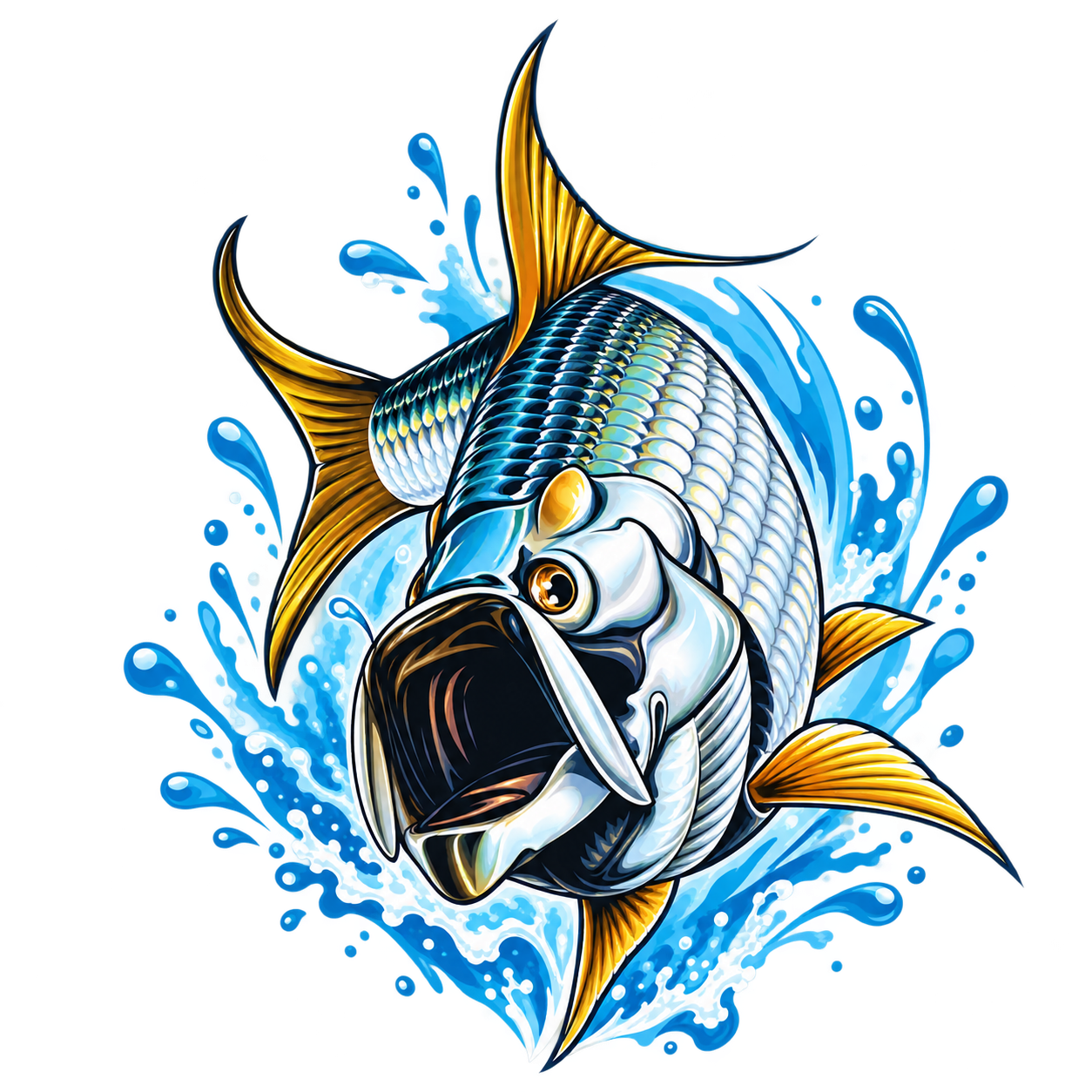 Fort Myers Florida Fishing Tarpon Logo